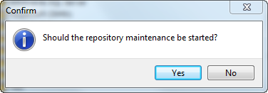 Confirmation start repository maintenance